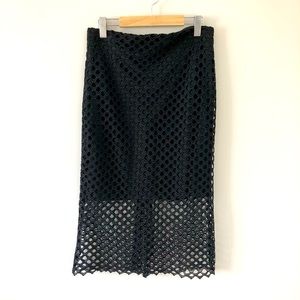 🖤NWT Adiva Black Pencil Skirt with Slit Size Medium